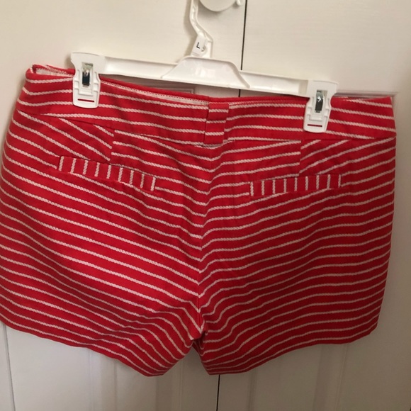 J Crew size 10 red and white striped shorts - Picture 2 of 3